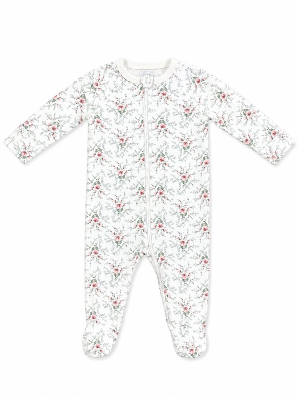 🌸 Ralph Lauren Baby Floral Zip-Front Footed Pajamas – Size 6 Months 🌸